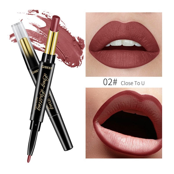 2 In 1 Double-End Waterproof Matte Lipstick