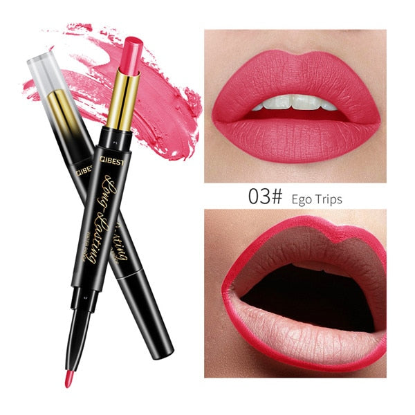 2 In 1 Double-End Waterproof Matte Lipstick