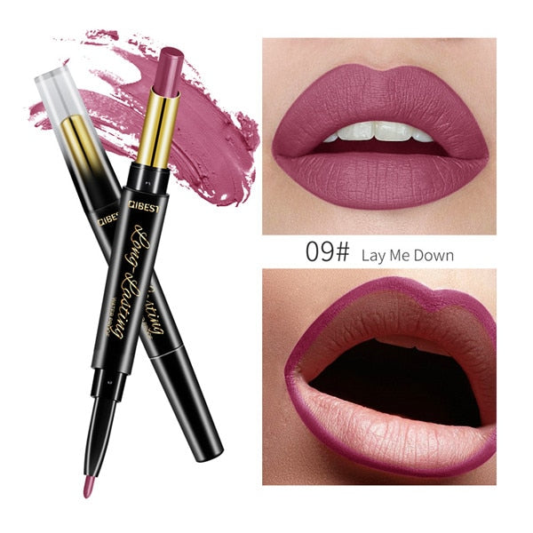 2 In 1 Double-End Waterproof Matte Lipstick