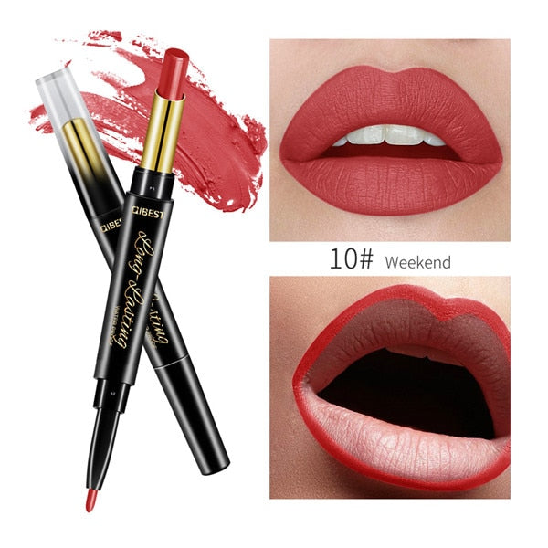 2 In 1 Double-End Waterproof Matte Lipstick