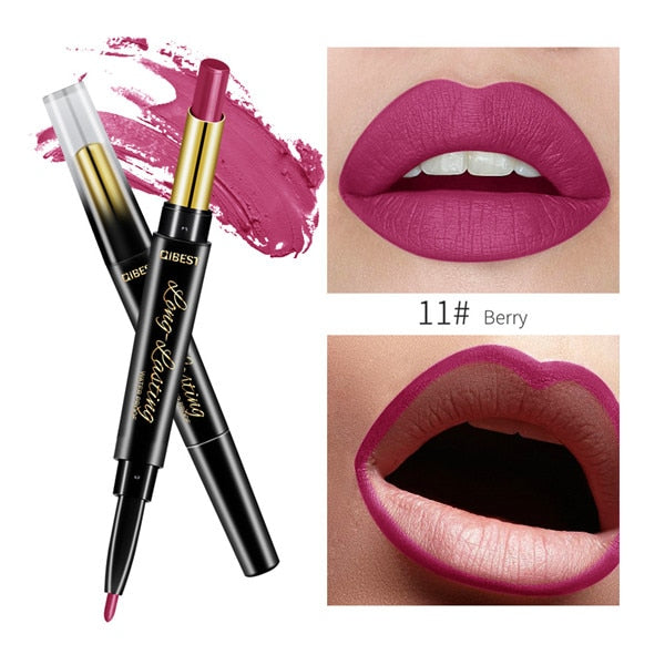 2 In 1 Double-End Waterproof Matte Lipstick