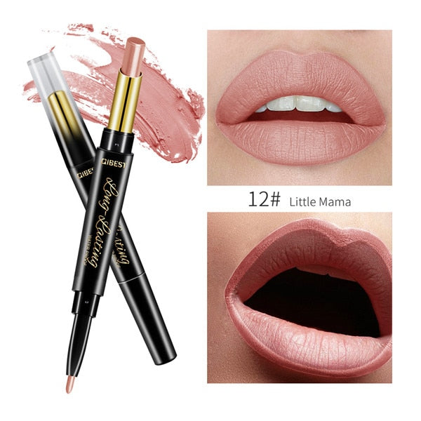 2 In 1 Double-End Waterproof Matte Lipstick