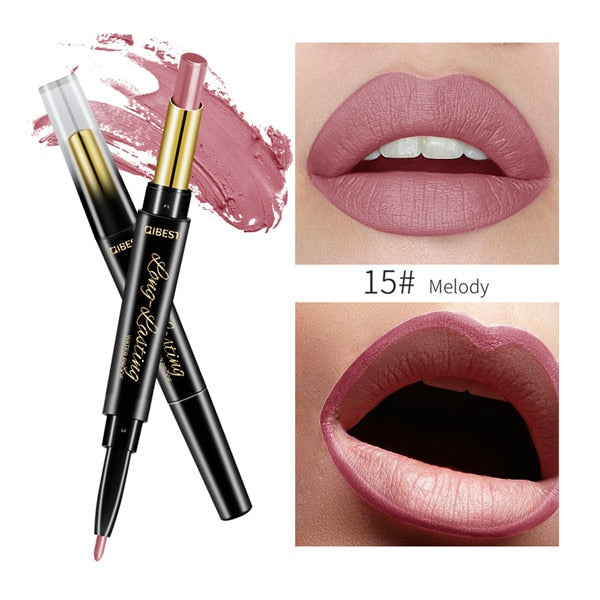 2 In 1 Double-End Waterproof Matte Lipstick