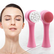 Double Side Silicone Face Cleanser Brush