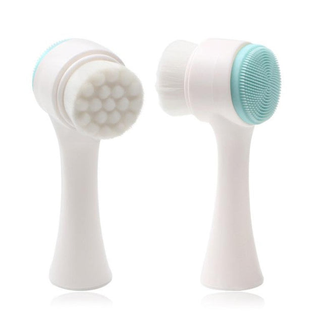 Double Side Silicone Face Cleanser Brush